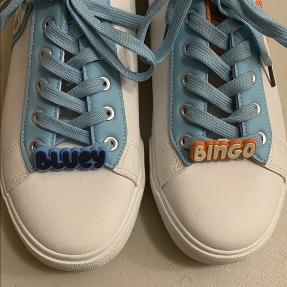Ground Up Bluey Bingo Court Shoes Women’s Size 10 Sneakers Tennis Blue Orange - Picture 4 of 12